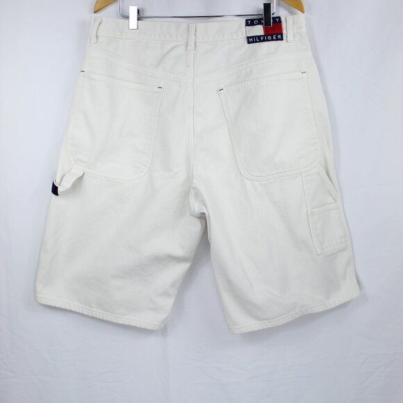 Tommy Hilfiger "Tommy Jeans" Men's Size 38 White Carpenter Shorts Excellent! Y2K - Picture 1 of 9